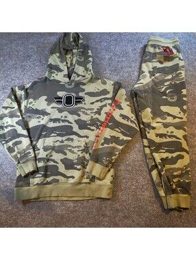 Overtime Men’s Medium Camo Hoodie & Joggers Set Graphic Streetwear